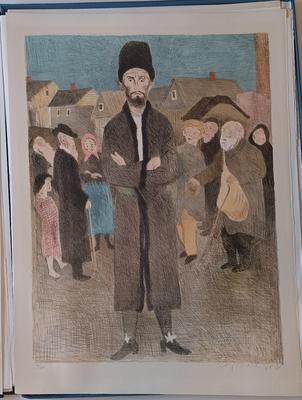 LOT 155: Signed and Numbered 1970 Raphael Soyer The Mirror and The Gentleman of Cracow Portfolio of 12 Lithograph Illustrations