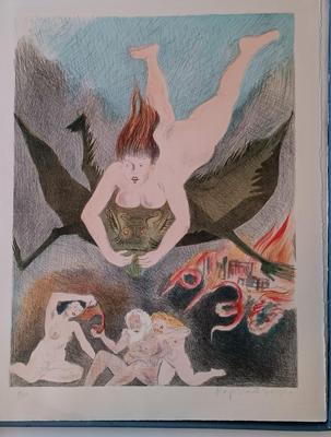 LOT 155: Signed and Numbered 1970 Raphael Soyer The Mirror and The Gentleman of Cracow Portfolio of 12 Lithograph Illustrations