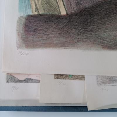 LOT 155: Signed and Numbered 1970 Raphael Soyer The Mirror and The Gentleman of Cracow Portfolio of 12 Lithograph Illustrations