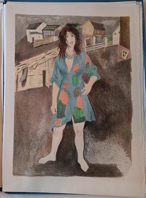 LOT 155: Signed and Numbered 1970 Raphael Soyer The Mirror and The Gentleman of Cracow Portfolio of 12 Lithograph Illustrations