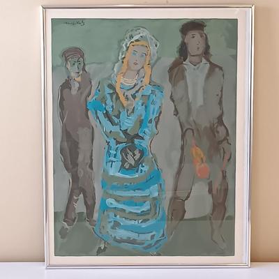 LOT 157: 1966 Emmanuel Mané-Katz Douze Lithographies Portfolio of 12 Signed Color LARGE Lithographs