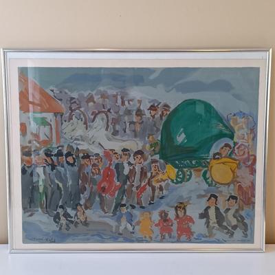 LOT 157: 1966 Emmanuel Mané-Katz Douze Lithographies Portfolio of 12 Signed Color LARGE Lithographs