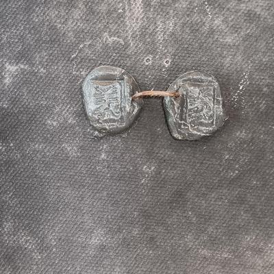 LOT 158: Raku Pottery Whale Wall Art with Jean James Whale Themed Paper Collage