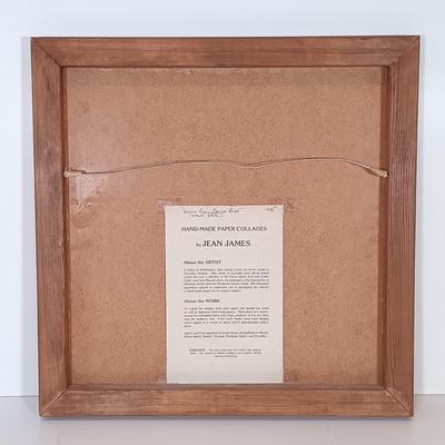 LOT 161: Pair of Paper Collages by Jean James 'Scenes from Canyon Road' and 'Longhorns'