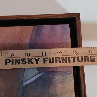 LOT 161: Pair of Paper Collages by Jean James 'Scenes from Canyon Road' and 'Longhorns'