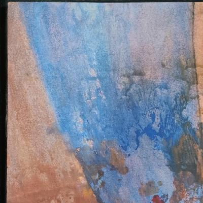 LOT 161: Pair of Paper Collages by Jean James 'Scenes from Canyon Road' and 'Longhorns'