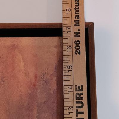 LOT 161: Pair of Paper Collages by Jean James 'Scenes from Canyon Road' and 'Longhorns'