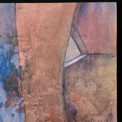 LOT 161: Pair of Paper Collages by Jean James 'Scenes from Canyon Road' and 'Longhorns'