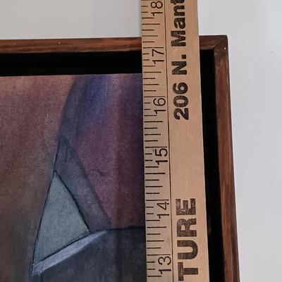 LOT 161: Pair of Paper Collages by Jean James 'Scenes from Canyon Road' and 'Longhorns'