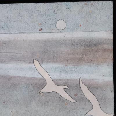 LOT 162: Pair of Paper Collage Art Landscapes by Jean James