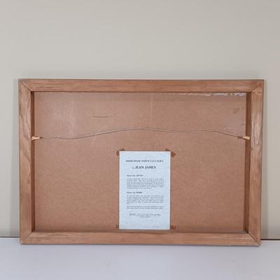 LOT 162: Pair of Paper Collage Art Landscapes by Jean James