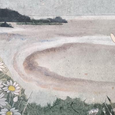 LOT 162: Pair of Paper Collage Art Landscapes by Jean James