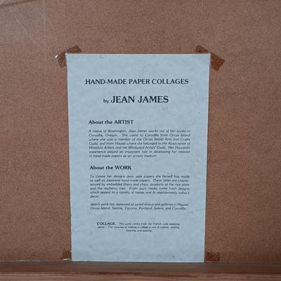 LOT 162: Pair of Paper Collage Art Landscapes by Jean James