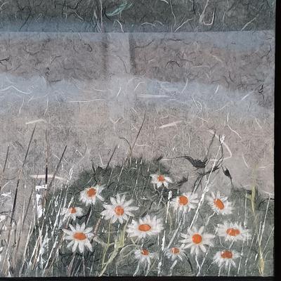 LOT 162: Pair of Paper Collage Art Landscapes by Jean James