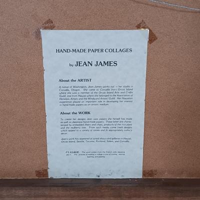 LOT 162: Pair of Paper Collage Art Landscapes by Jean James