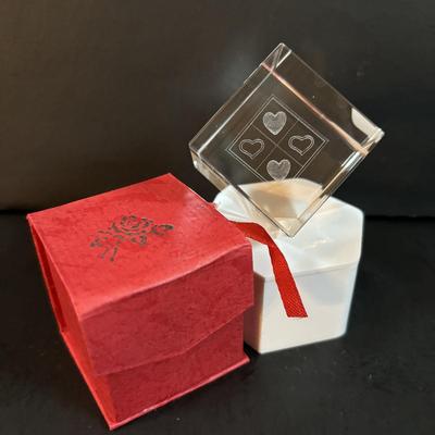 LOT 190: Raku Art Studio Pottery Floral Vases w/Flower Frog & Picture Frame, Hand Blown Flame Glow Glass Mosiac Perfume Bottle,...