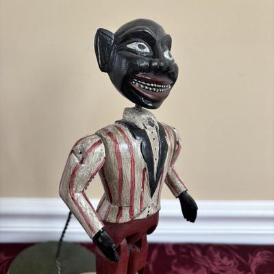 LOT 191: Antique Early 20th Century Dancing Minstrel Black Americana Toy