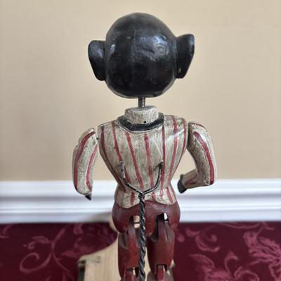 LOT 191: Antique Early 20th Century Dancing Minstrel Black Americana Toy