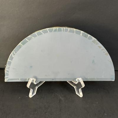 LOT 195: Vintage Kosta Glass Iceberg Sculpture with Etching, Strombergshyttan Etched Crystal Vase, Vintage Japanese ACF Pewter & Hand...