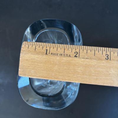 LOT 195: Vintage Kosta Glass Iceberg Sculpture with Etching, Strombergshyttan Etched Crystal Vase, Vintage Japanese ACF Pewter & Hand...