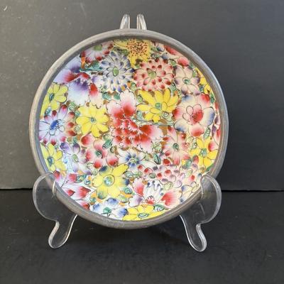 LOT 195: Vintage Kosta Glass Iceberg Sculpture with Etching, Strombergshyttan Etched Crystal Vase, Vintage Japanese ACF Pewter & Hand...