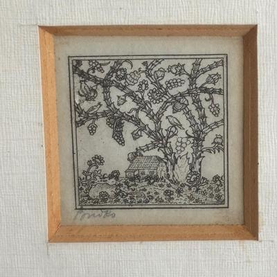 LOT 197: Joseph Budko Engraving/Woodcut Block Prints