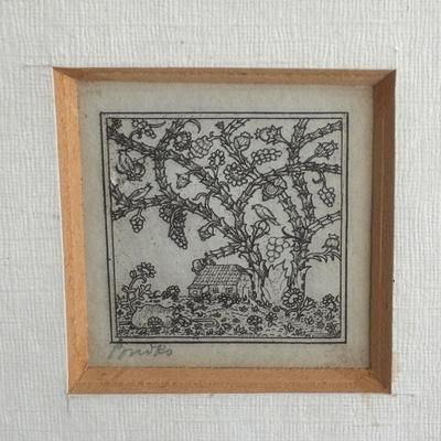LOT 197: Joseph Budko Engraving/Woodcut Block Prints