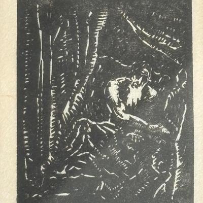 LOT 197: Joseph Budko Engraving/Woodcut Block Prints