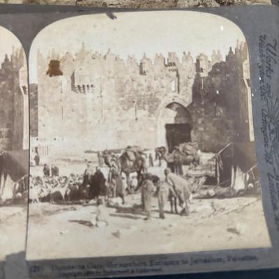 LOT: 197: Vintage Stereoscope Views of Isreal & Palestine along with Vintage Postcards