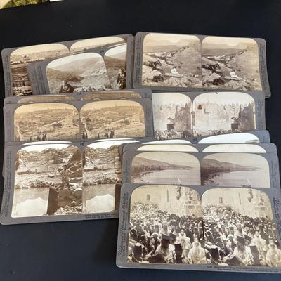 LOT: 197: Vintage Stereoscope Views of Isreal & Palestine along with Vintage Postcards
