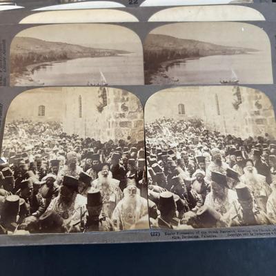 LOT: 197: Vintage Stereoscope Views of Isreal & Palestine along with Vintage Postcards