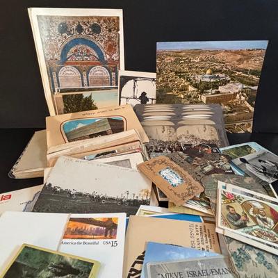LOT: 197: Vintage Stereoscope Views of Isreal & Palestine along with Vintage Postcards