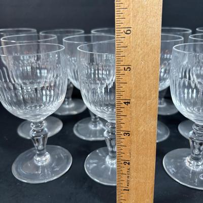 LOT 201: Baccarat Renaissance (Cut) Crystal Wine Glasses