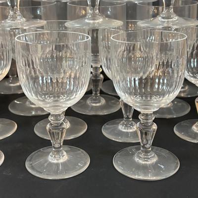 LOT 201: Baccarat Renaissance (Cut) Crystal Wine Glasses