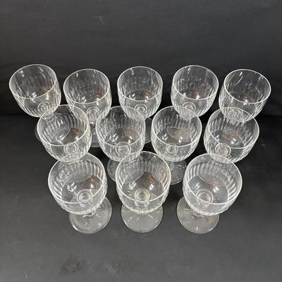 LOT 201: Baccarat Renaissance (Cut) Crystal Wine Glasses