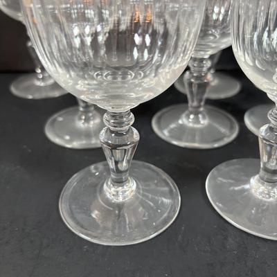LOT 201: Baccarat Renaissance (Cut) Crystal Wine Glasses