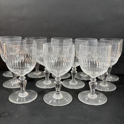 LOT 201: Baccarat Renaissance (Cut) Crystal Wine Glasses