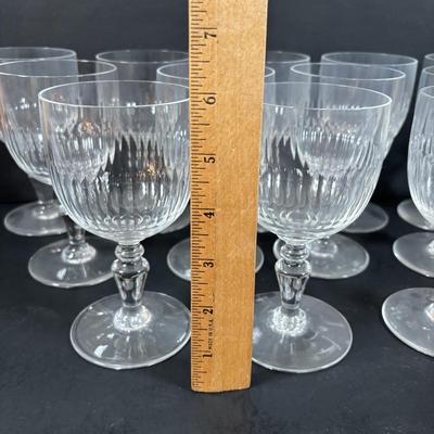 LOT 201: Baccarat Renaissance (Cut) Crystal Wine Glasses