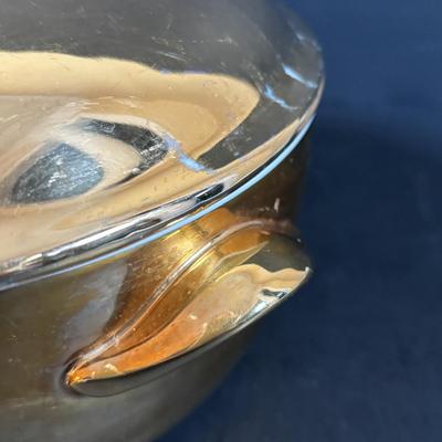 LOT 202 Royal Worcester Gold Lustre Coffee Pot, Creamer & Sugar, Fireproof Casserole Shape 23 Size 7 1/2 & Rectangular Baking Dishes