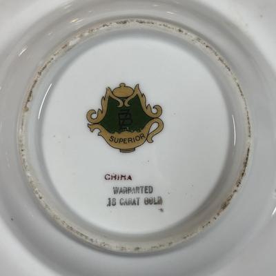 LOT 204: Vintage ZS & C Bavaria China w/18K Gold Trim, Lenox Serving Set & More