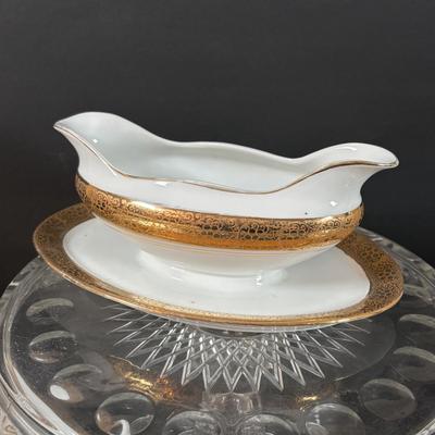 LOT 204: Vintage ZS & C Bavaria China w/18K Gold Trim, Lenox Serving Set & More