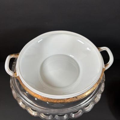 LOT 204: Vintage ZS & C Bavaria China w/18K Gold Trim, Lenox Serving Set & More