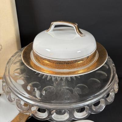 LOT 204: Vintage ZS & C Bavaria China w/18K Gold Trim, Lenox Serving Set & More