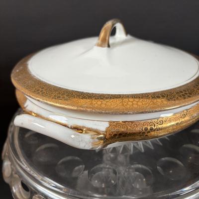 LOT 204: Vintage ZS & C Bavaria China w/18K Gold Trim, Lenox Serving Set & More