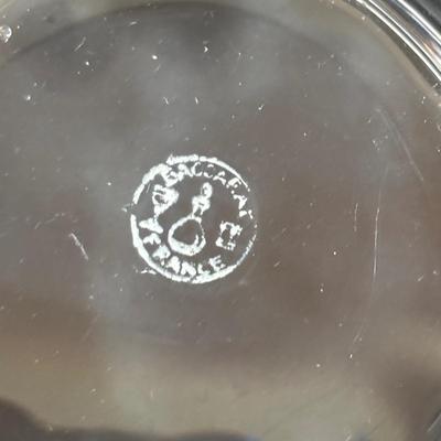 LOT 205: Waterford Sugar Bowl & Creamer Set along with Baccarat Cystal 4inch Under Plates for Bowls