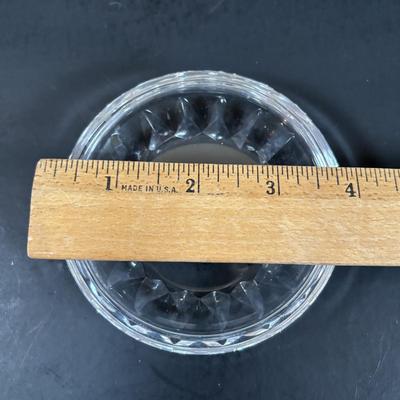 LOT 205: Waterford Sugar Bowl & Creamer Set along with Baccarat Cystal 4inch Under Plates for Bowls