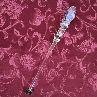 LOT 214: Marc Matsui Signed Pottery Art Bowl with Blown Glass Wand