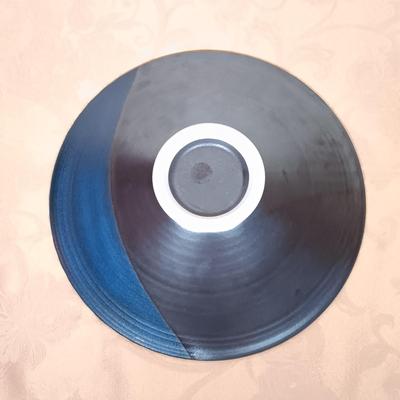 LOT 215: Marc Matsui Signed Pottery Art Bowl with Holmegaard Signed Glass Art Bowl