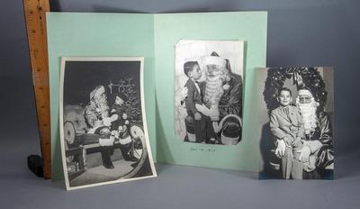 VINTAGE 1950S - SANTA PHOTOS - LOT OF TEN