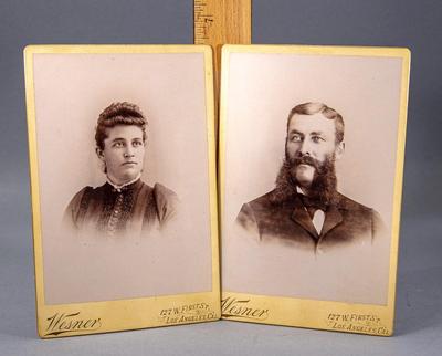 CABINET PHOTOS PAIR - MA AND PA INGRAHAM